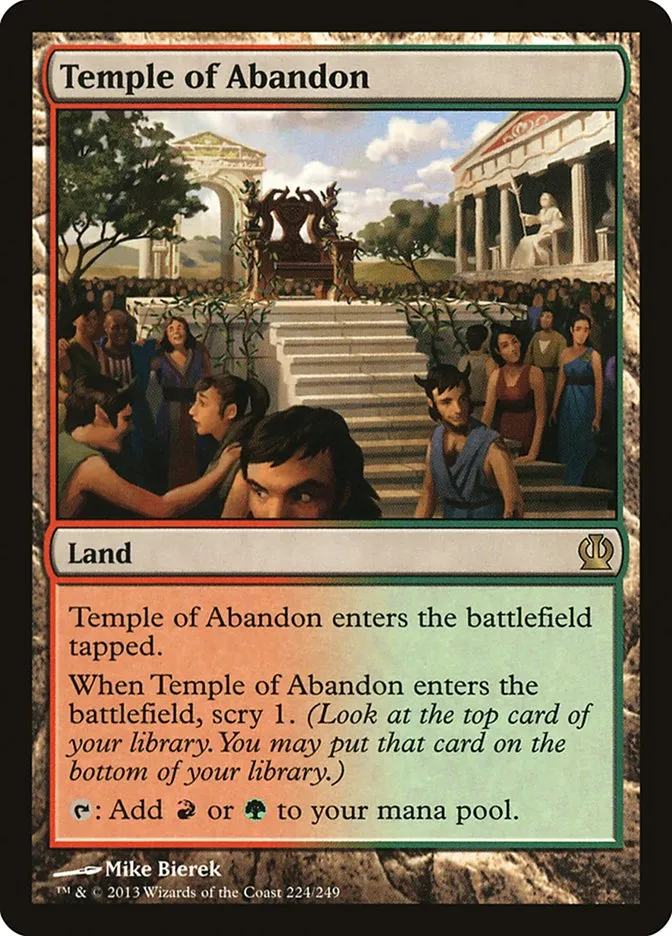 2013 Theros Temple of Abandon #224 rare card image
