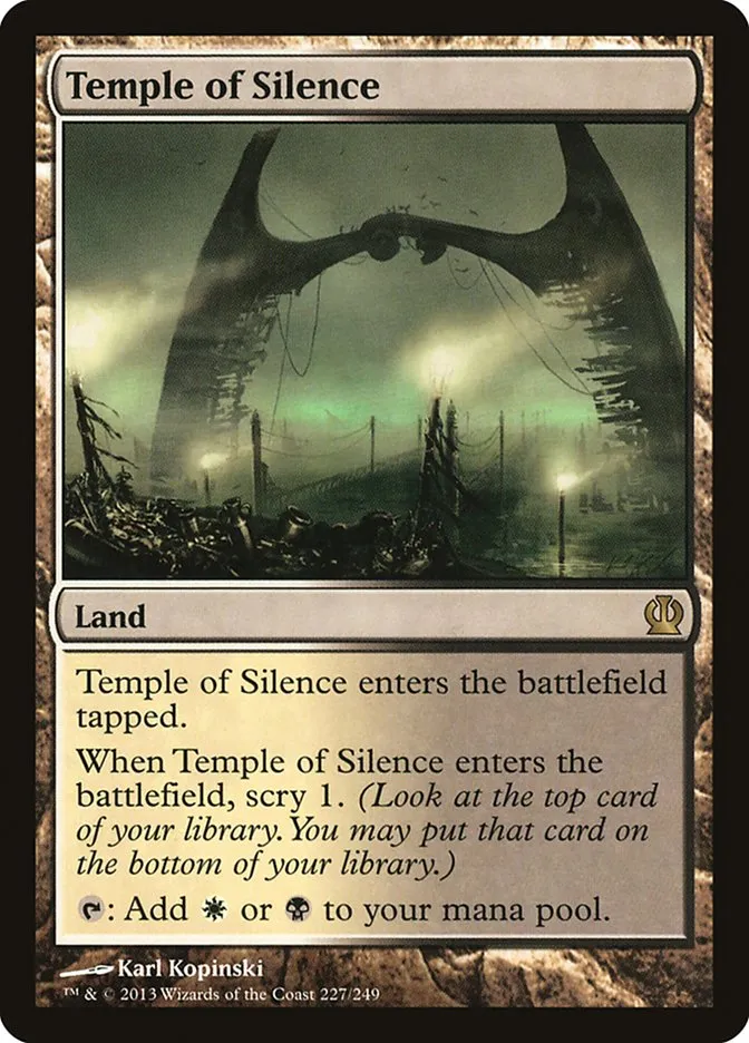 2013 Theros Temple of Silence #227 rare card image
