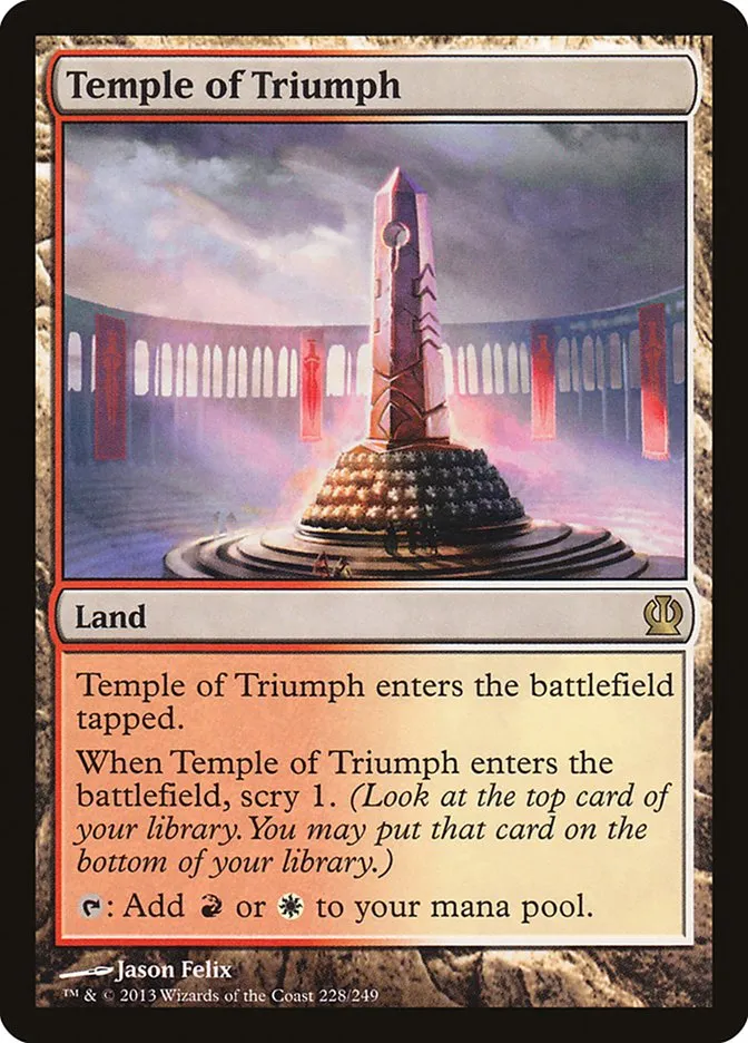2013 Theros Temple of Triumph #228 rare card image