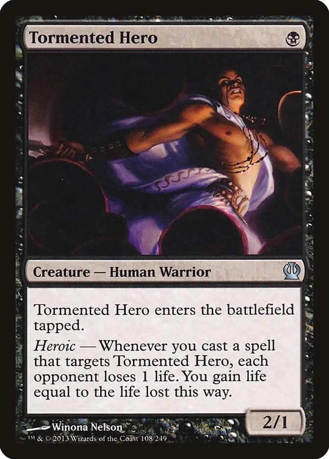 2013 Theros Tormented Hero uncommon #108 uncommon card image
