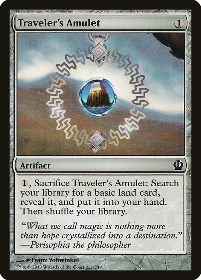 2013 Theros Traveler's Amulet #221 common card image