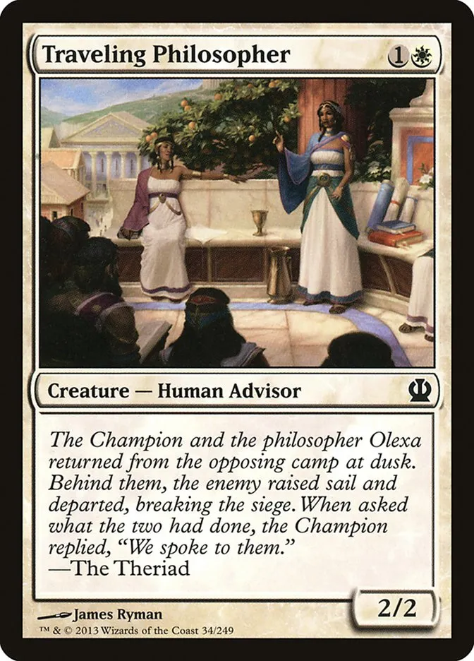 2013 Theros Traveling Philosopher [Foil] common #34 common card image