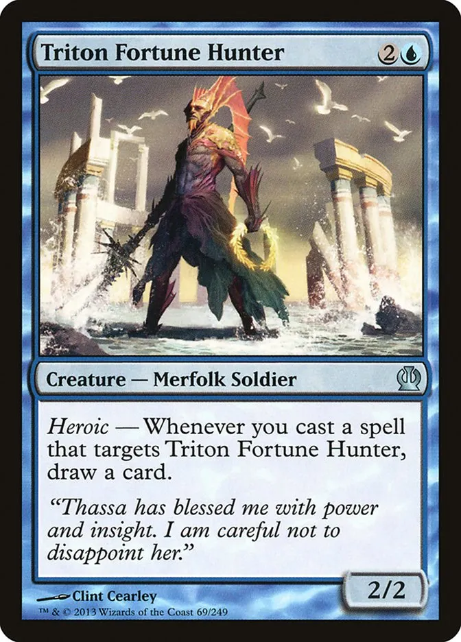 2013 Theros Triton Fortune Hunter [Foil] uncommon #69 uncommon card image