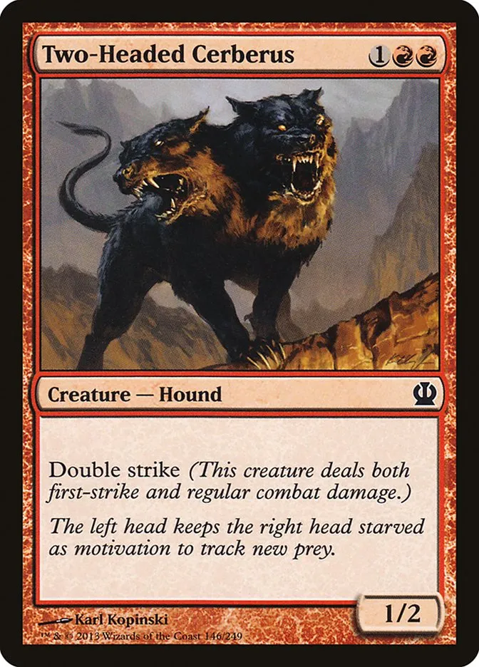 2013 Theros Two-Headed Cerberus common #146 common card image