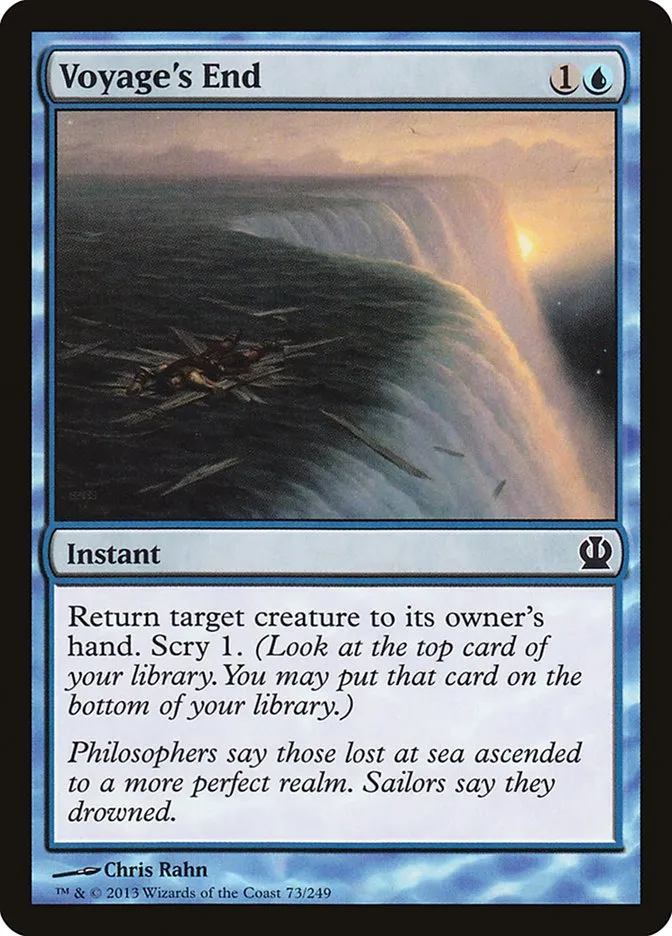 2013 Theros Voyage's End [Foil] common #73 common card image