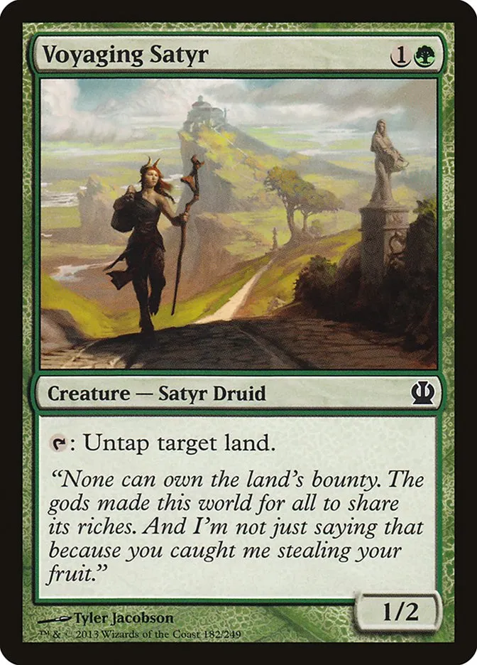 2013 Theros Voyaging Satyr #182 common card image