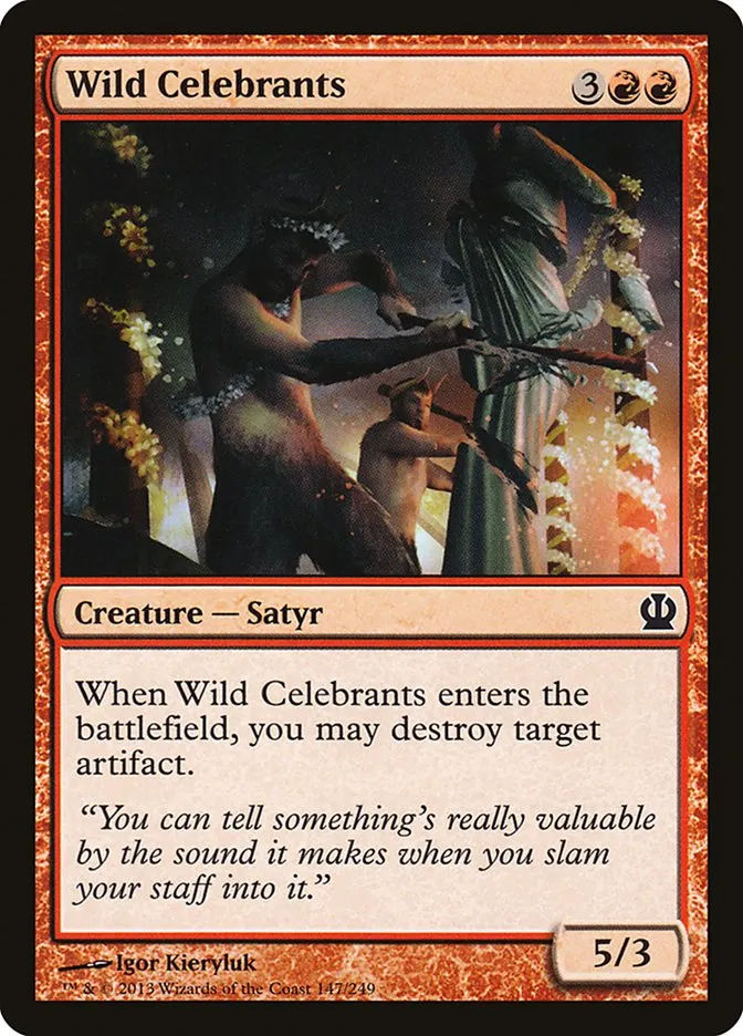 2013 Theros Wild Celebrants #147 common card image