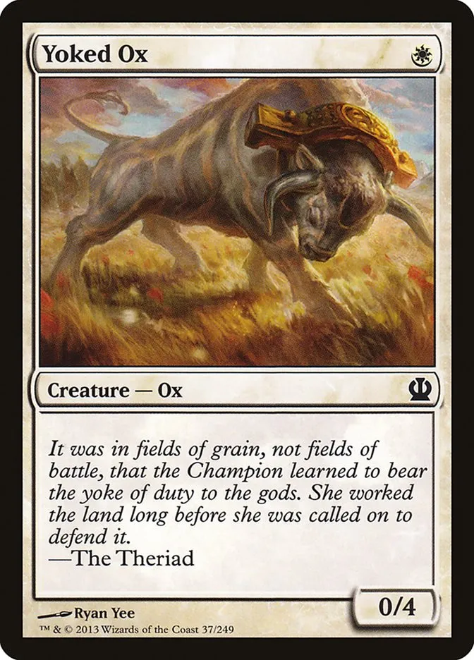 2013 Theros Yoked Ox common #37 common card image
