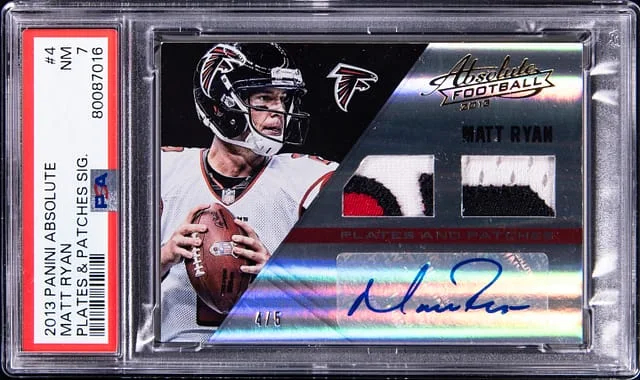 2013 Panini Absolute Matt Ryan Plates and Patches Signature #4 card image