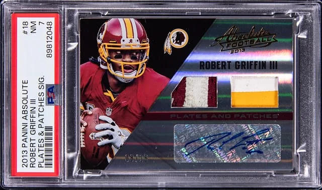 2013 Panini Absolute Robert Griffin IIII Plates & Patches Signature #18 card image