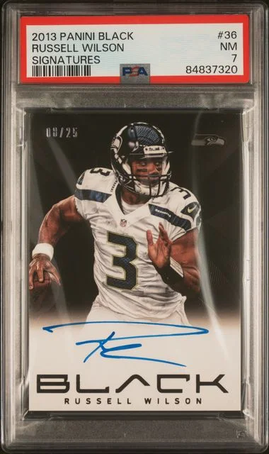 2013 Panini Black Russell Wilson Signatures #36 card image