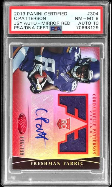 2013 Panini Certified Cordarrelle Patterson Jersey Autograph-Mirror Red #304 card image