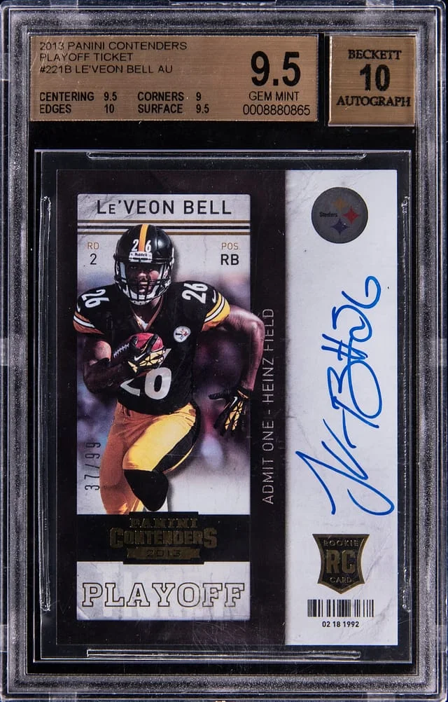 2013 Panini Contenders Le'veon Bell Playoff Ticket Autographs #221 card image