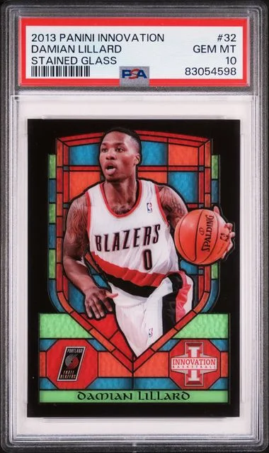 2013 Panini Damian Lillard Innovation Stained Glass #32 card image