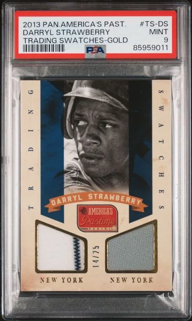 2013 Panini Darryl Strawberry Game-Worn America's Pastime Trading Swatches Gold #TS-DS card image