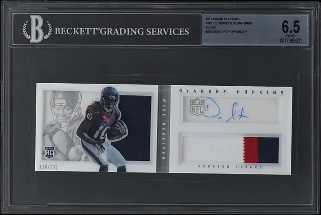 2013 Panini DeAndre Hopkins Playbook Jerseys Signatures Silver #205 card image