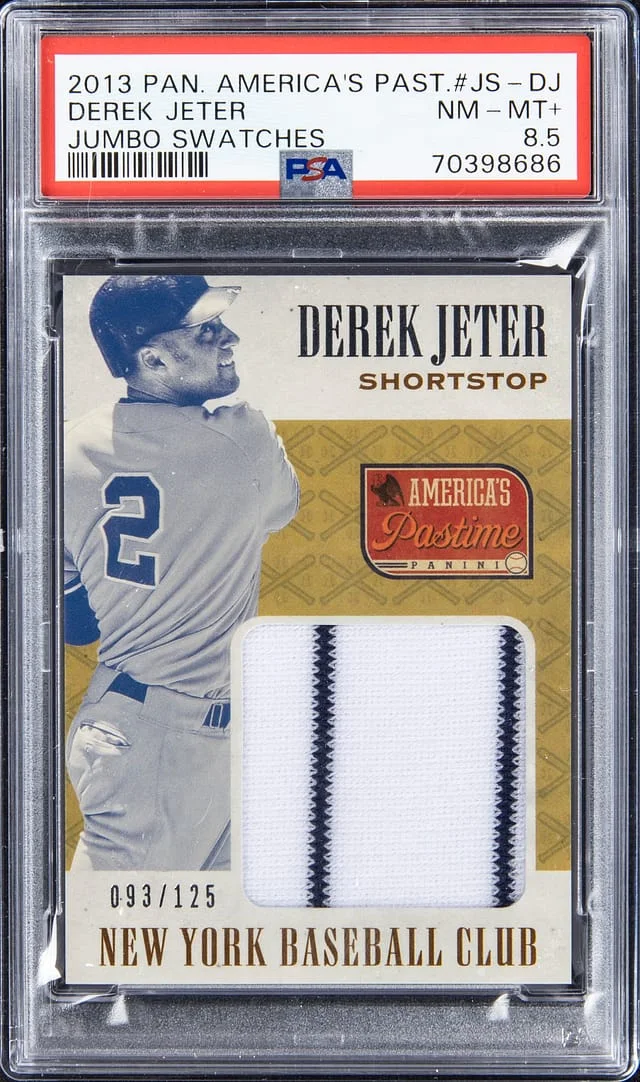 2013 Panini Derek Jeter America's Pastime Jumbo Swatches #JS-DS card image