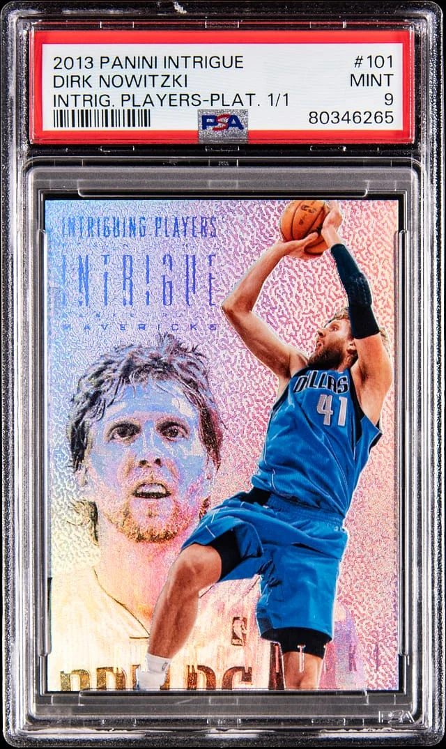 2013 Panini Dirk Nowitzki Intrigue Intriguing Players Platinum #101 card image