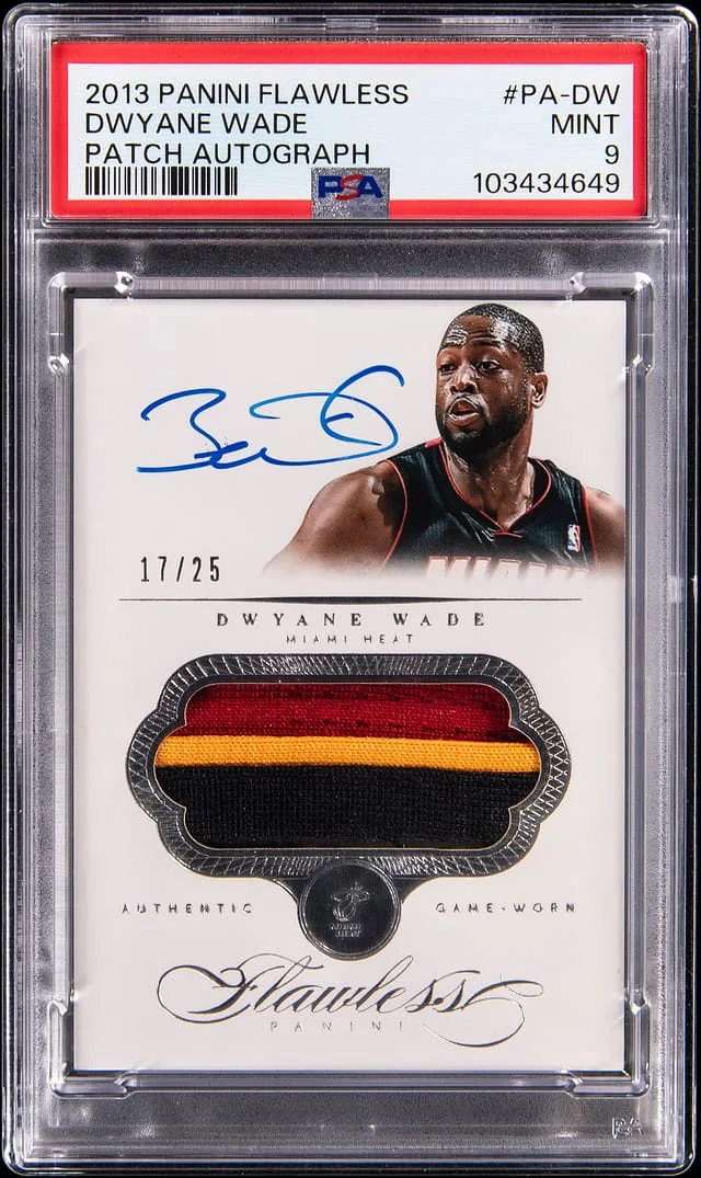 2013 Panini Flawless Dwayne Wade Patch Autograph #PA-DW card image