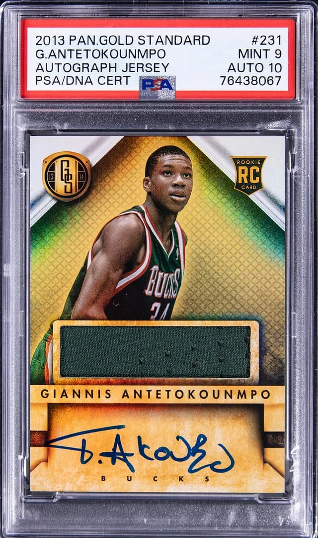 2013 Panini Gold Standard Giannis Antetokounmpo Autograph Jersey #231 card image
