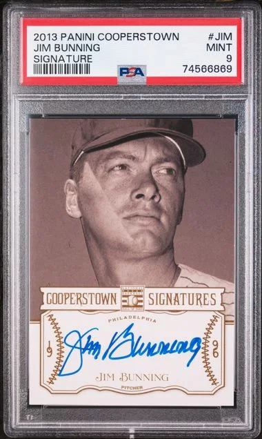 2013 Panini Jim Bunning Cooperstown Signature #HOF-JIM card image