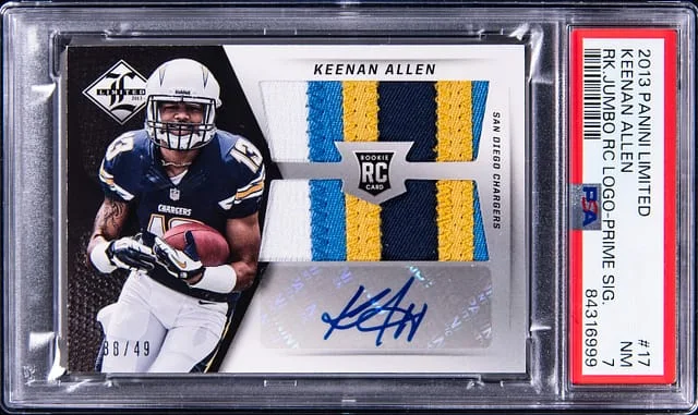 2013 Panini Keenan Allen Limited Jumbo Logo Prime Signature #17 card image