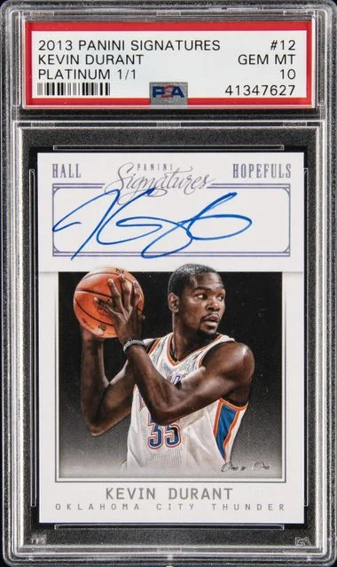 2013 Panini Kevin Durant Signatures Platinum #12 card image