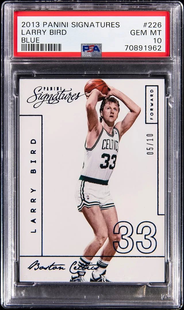 2013 Panini Larry Bird Signatures Blue #226 card image