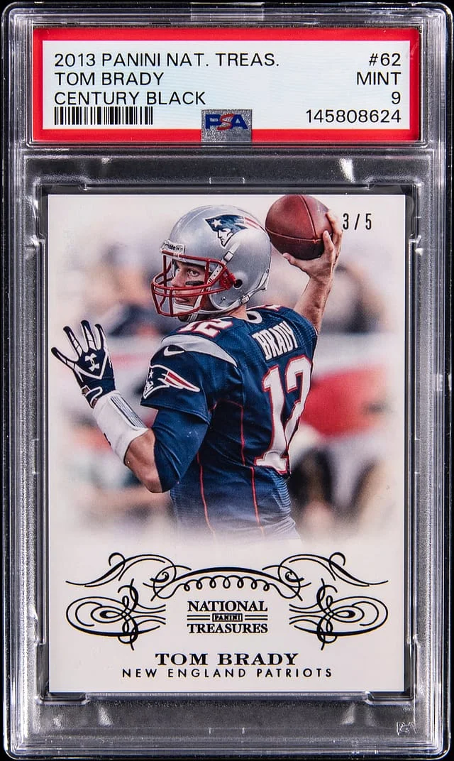 2013 Panini National Treasures Tom Brady Century Black #62 card image