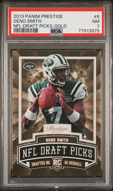 2013 Panini Prestige Geno Smith NFL Draft Picks Gold #6 card image