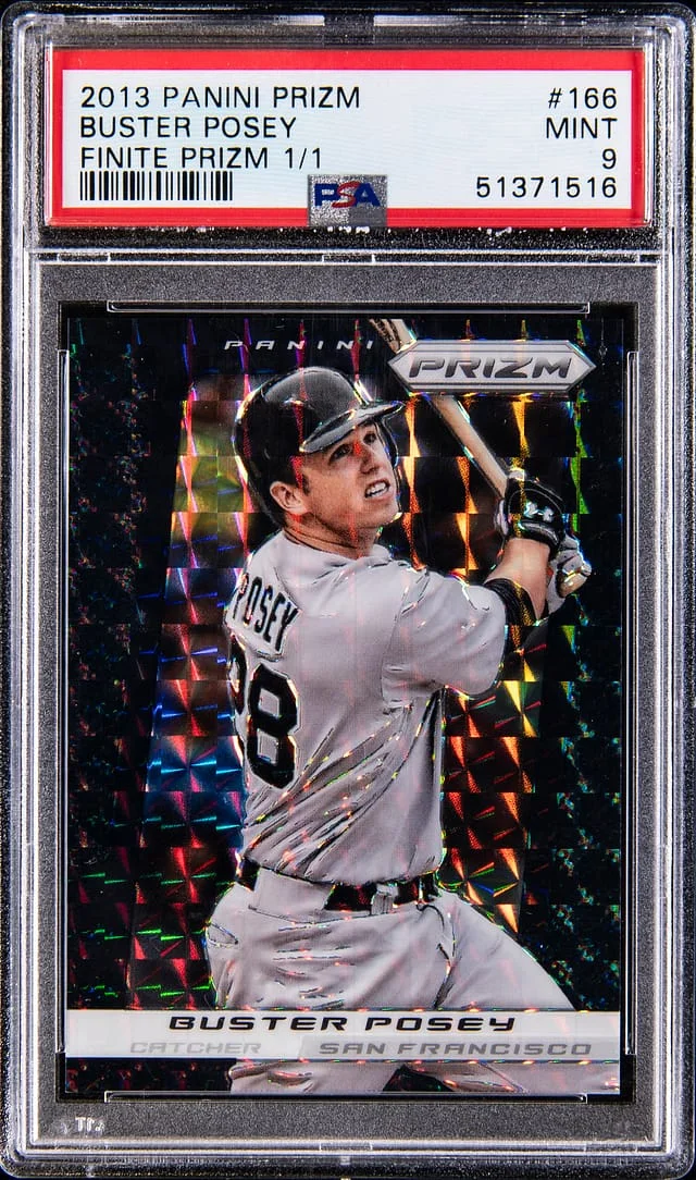 2013 Panini Prizm Buster Posey Finite Prizm #166 card image