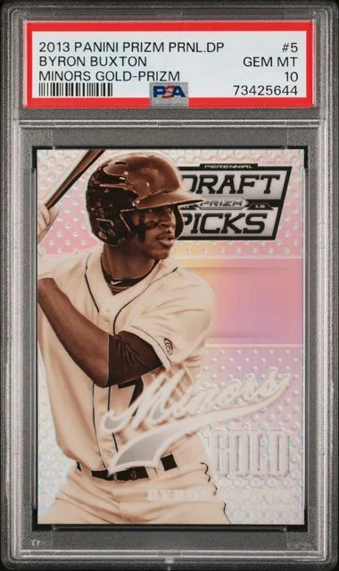 2013 Panini Prizm Byron Buxton Perennial Draft Picks Minors Gold Prizm #5 card image