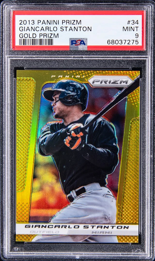 2013 Panini Prizm Giancarlo Stanton Gold Prizm #34 card image