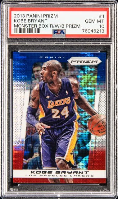 2013 Panini Prizm Kobe Bryant Monster Box Red, White, & Blue Prizm #1 card image