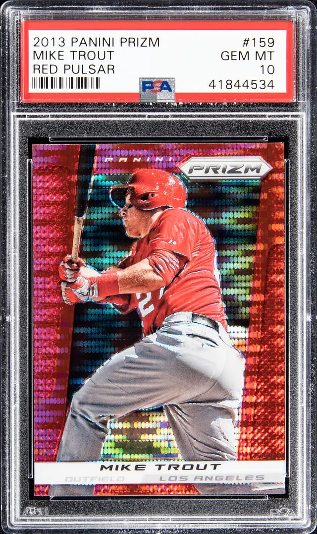 2013 Panini Prizm Mike Trout Red Pulsar #159 card image