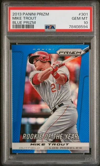 2013 Panini Prizm Mike Trout Blue Prizm #301 card image