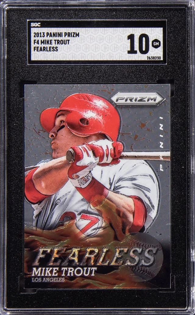 2013 Panini Prizm Mike Trout Fearless #F4 card image