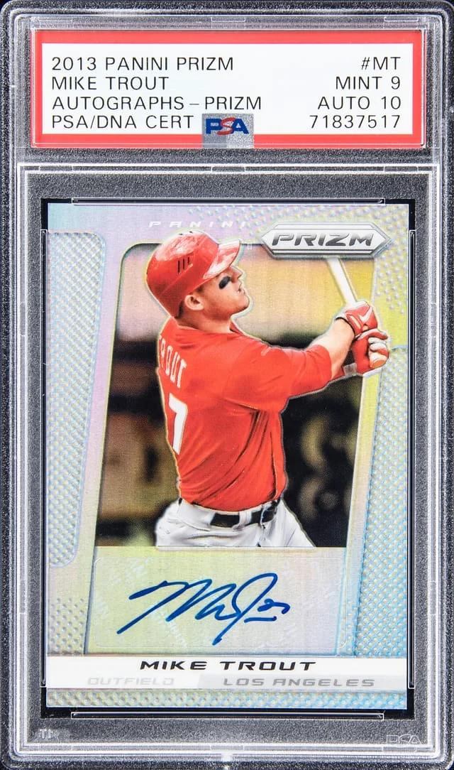2013 Panini Prizm Mike Trout Autographs Silver #MT card image