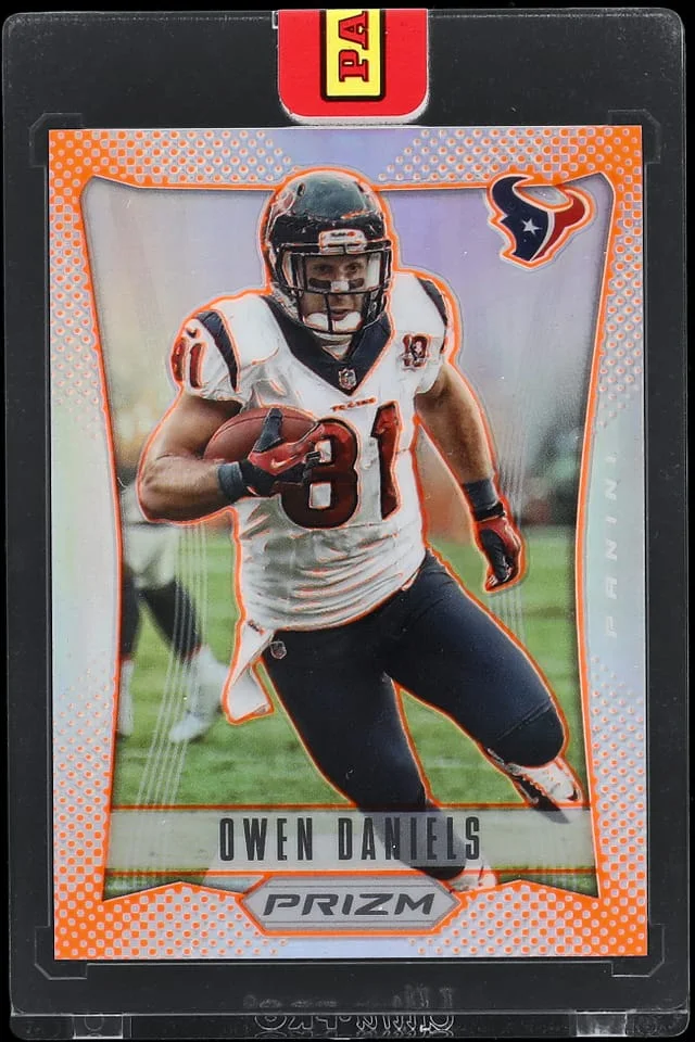 2013 Panini Prizm Owen Daniels In Original Box - Panini Encased Pylon Parallel #80 card image