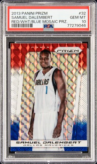 2013 Panini Prizm Samuel Dalembert Red White and Blue Mosaic Prizm #32 card image