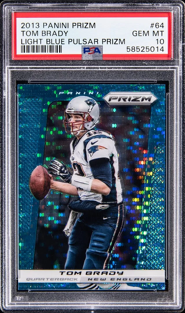 2013 Panini Prizm Tom Brady Gold Prizm #64 card image