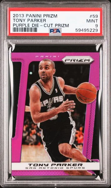 2013 Panini Prizm Tony Parker Purple Die-Cut Prizm #59 card image