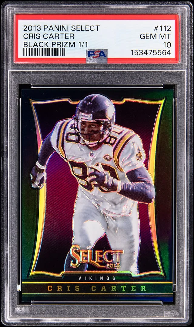 2013 Panini Select Cris Carter Black Prizm #112 card image