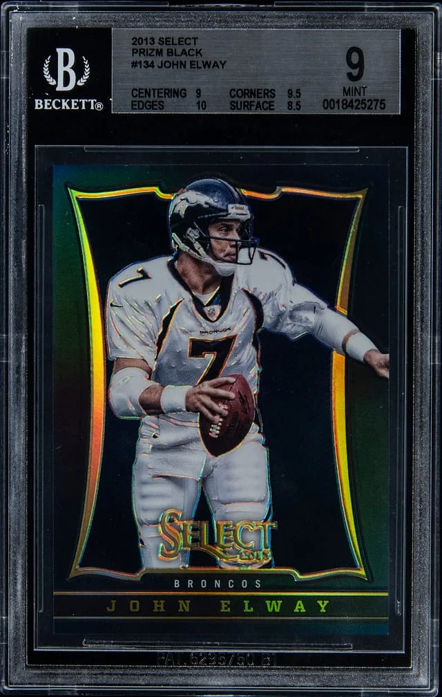 2013 Panini Select John Elway Black Prizm #134 card image