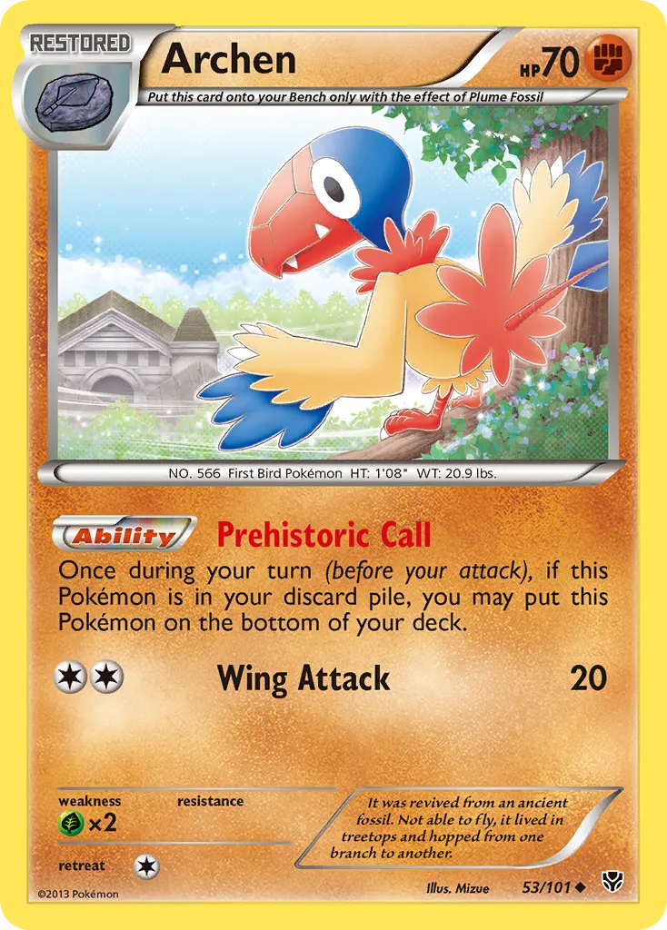 2013 Plasma Blast Archen Uncommon #053/101 Uncommon card image