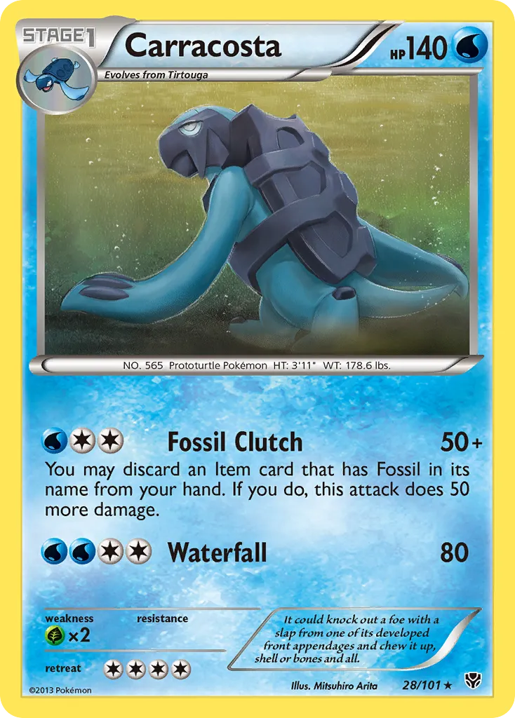 2013 Plasma Blast Carracosta Rare #028/101 Rare card image