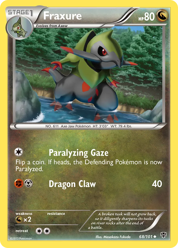 2013 Plasma Blast Fraxure #068/101 Uncommon card image