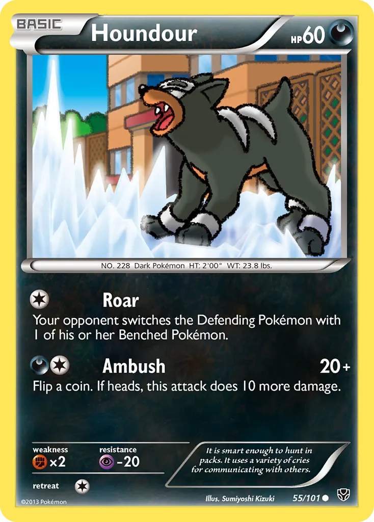 2013 Plasma Blast Houndour Common #055/101 Common card image