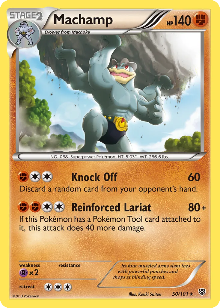 2013 Plasma Blast Machamp #050/101 Rare card image