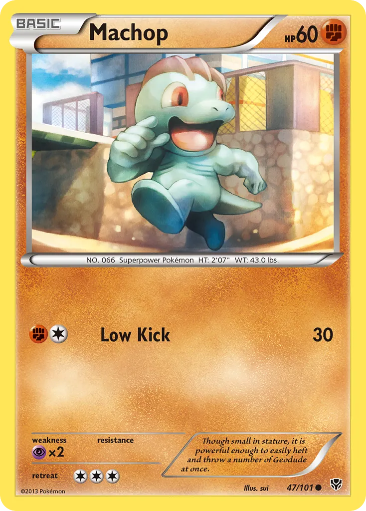 2013 Plasma Blast Machop Common #047/101 Common card image